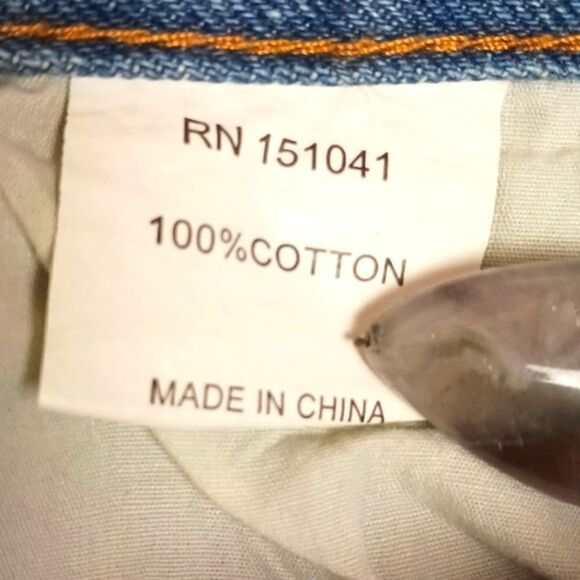 GIANNI BINI Lady Luck light-wash denim midi skirt size 27 - Picture 13 of 14